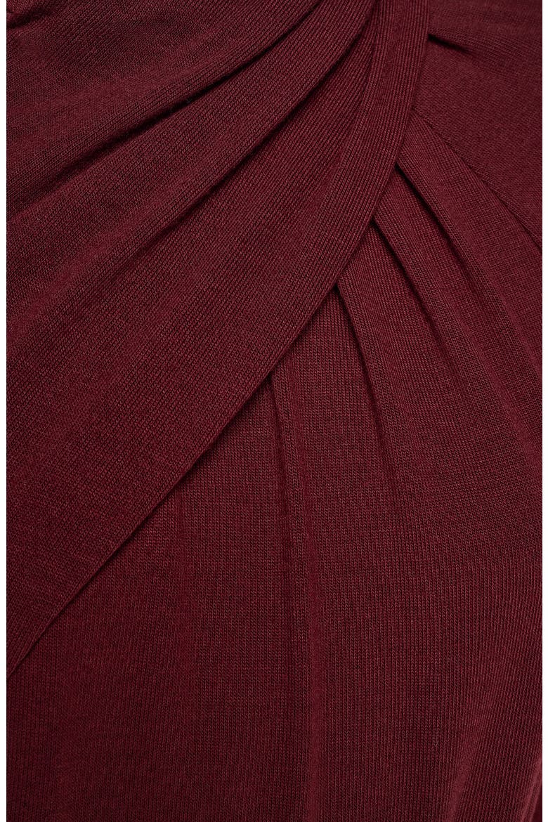 Mock Neck Long Sleeve Asymmetrical Hem Dress