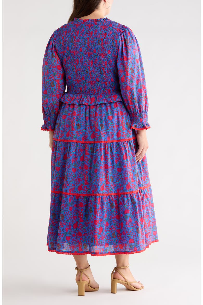 Tanya Floral Print Smocked Maxi Dress