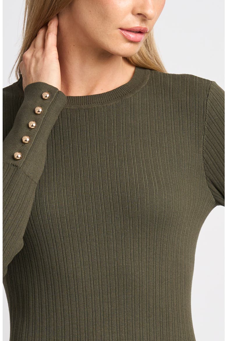 Karla Button Cuff Minidress