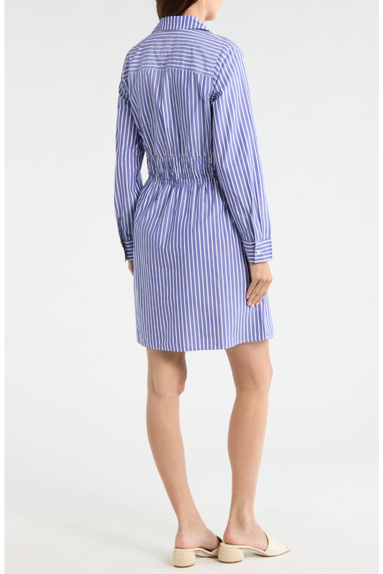 Sunlit Stripe Long Sleeve Shirtdress