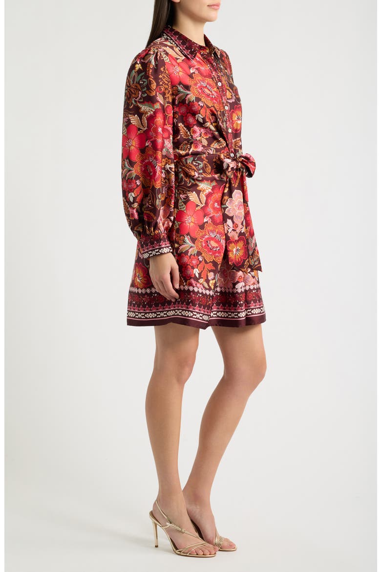 Tie Waist Long Sleeve Shirtdress