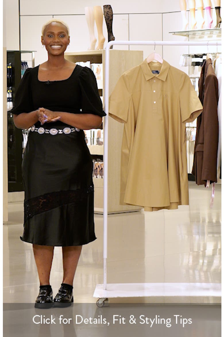 Cotton Trapeze Shirtdress