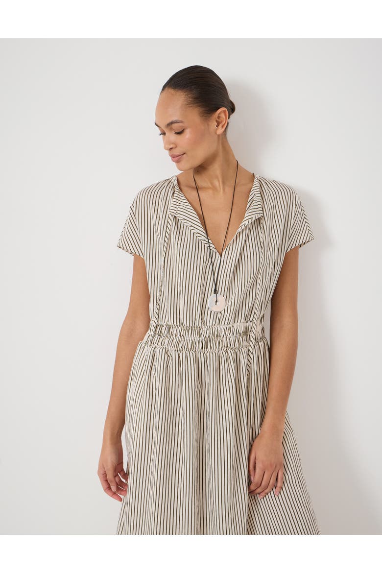 Nika Smocked Waistband Cotton Midi Dress