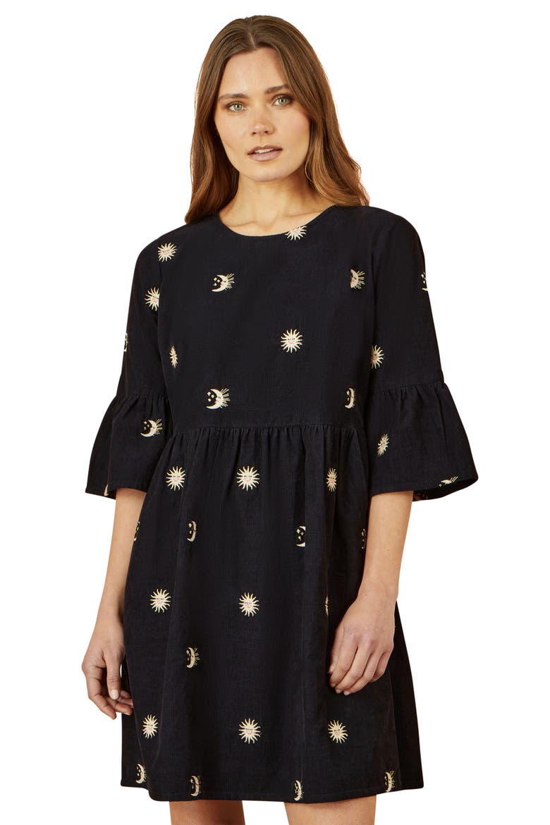 Cosmic Embroidered Cord Mini Dress