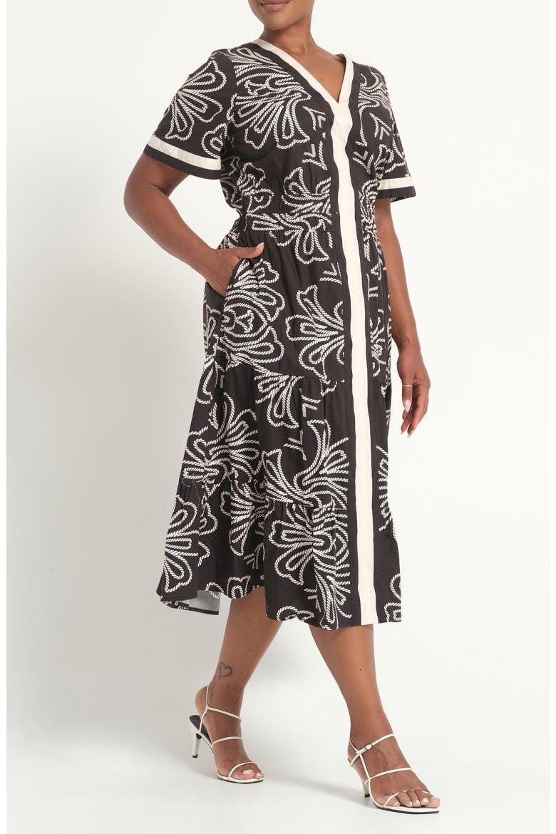 Lune Print Midi Dress