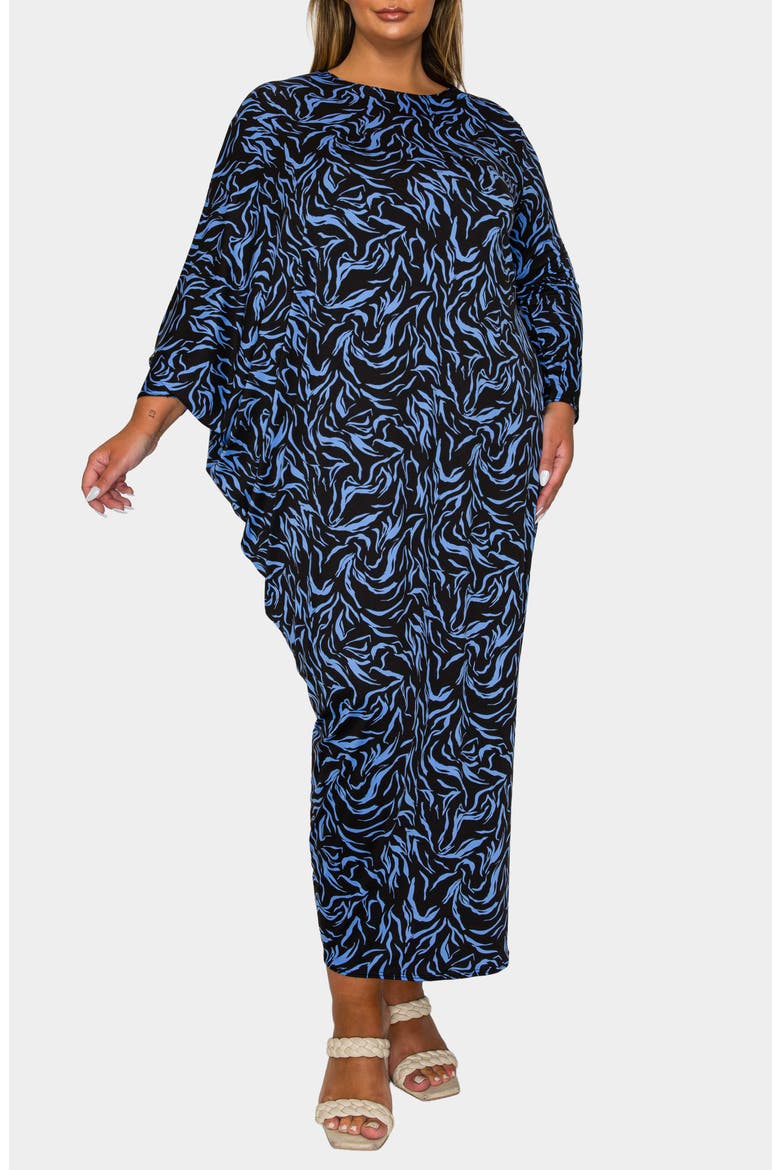 Jessica Asymmetric Long Sleeve Maxi Dress