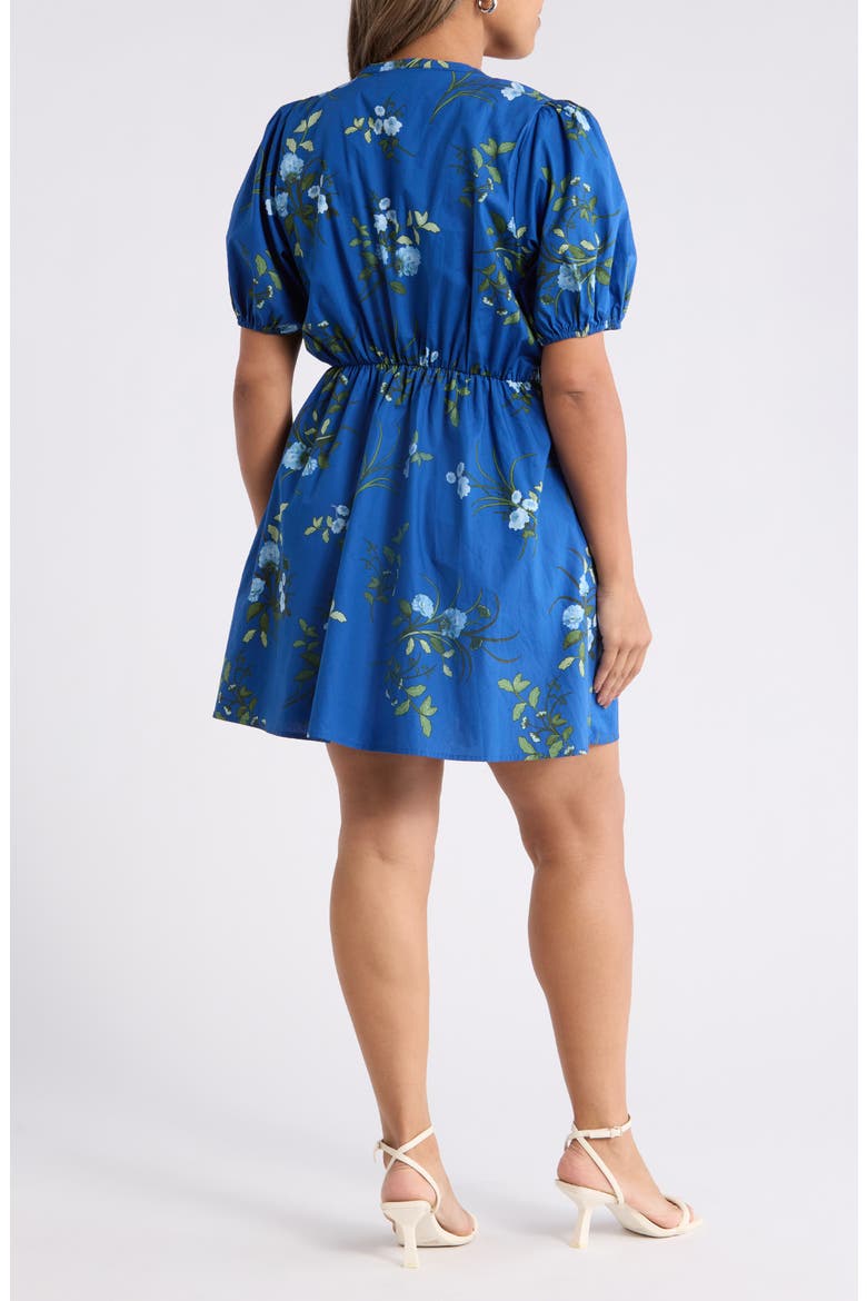 Sendra Floral Alba Drawstring Waist Cotton Minidress