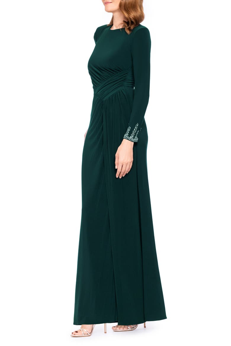 Bead Detail Long Sleeve Knit Gown