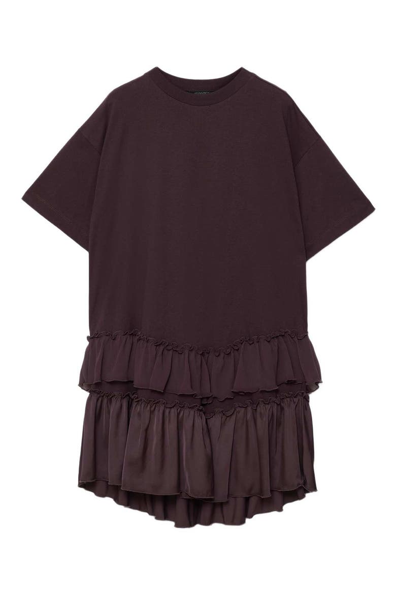 Feyre Ruffle Tiered Cotton T-Shirt Minidress