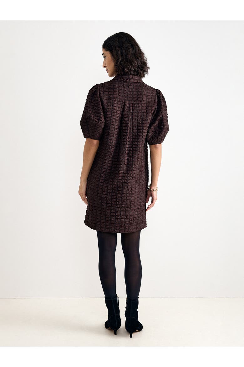 Yasmine Textured Mini Shirt Dress
