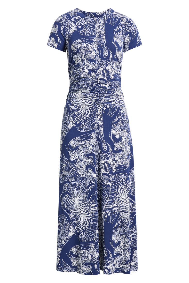 Alma Print Knit Midi Dress