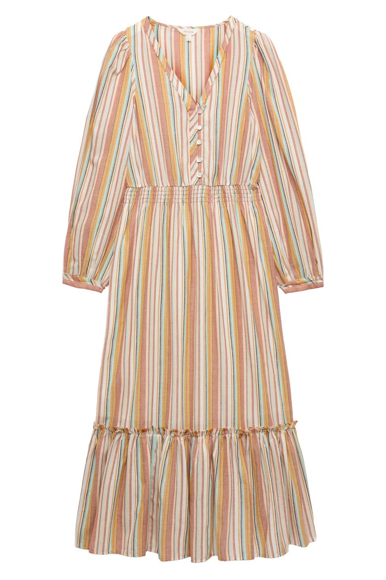 Stripe Long Sleeve Maxi Dress