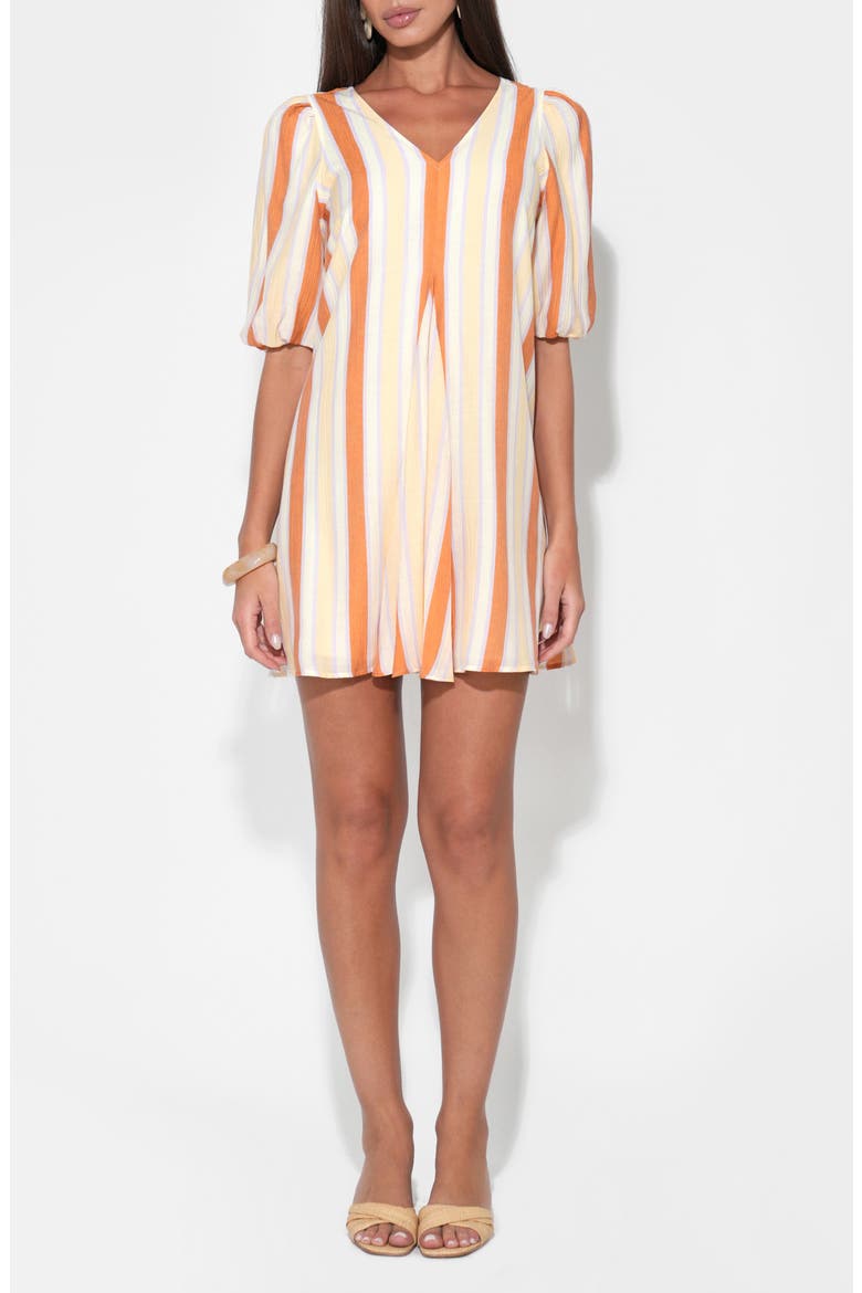 Aurora Stripe Long Sleeve Minidress