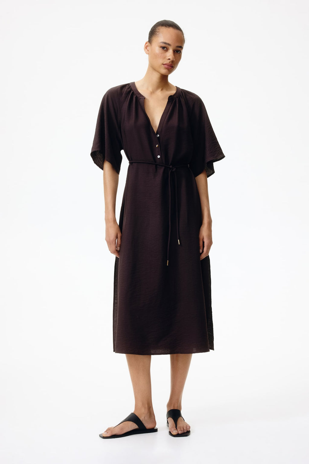 Tie-Detail Tunic Dress
