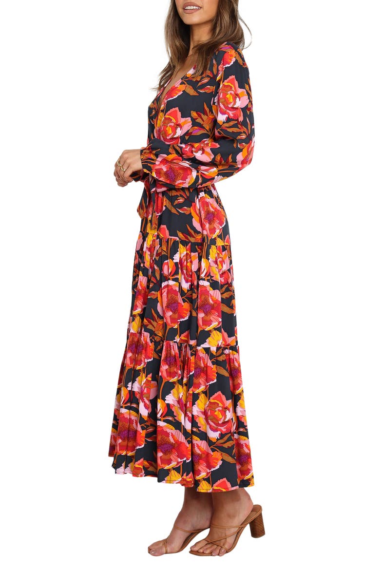 Balsa Long Sleeve Floral Midi Dress