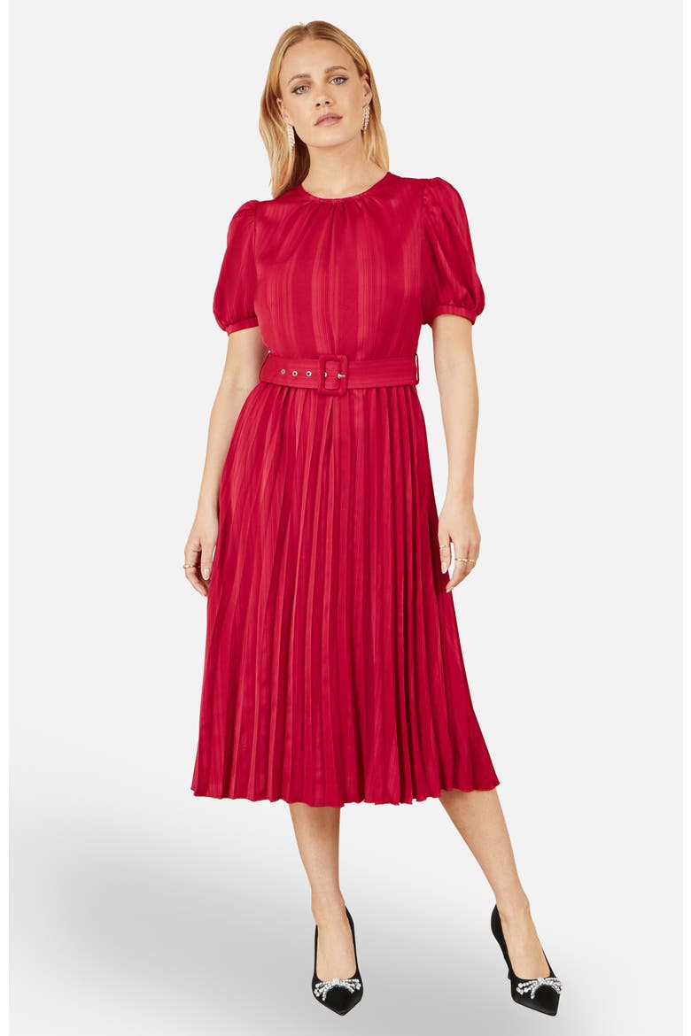 Satin Striped Midi Dress