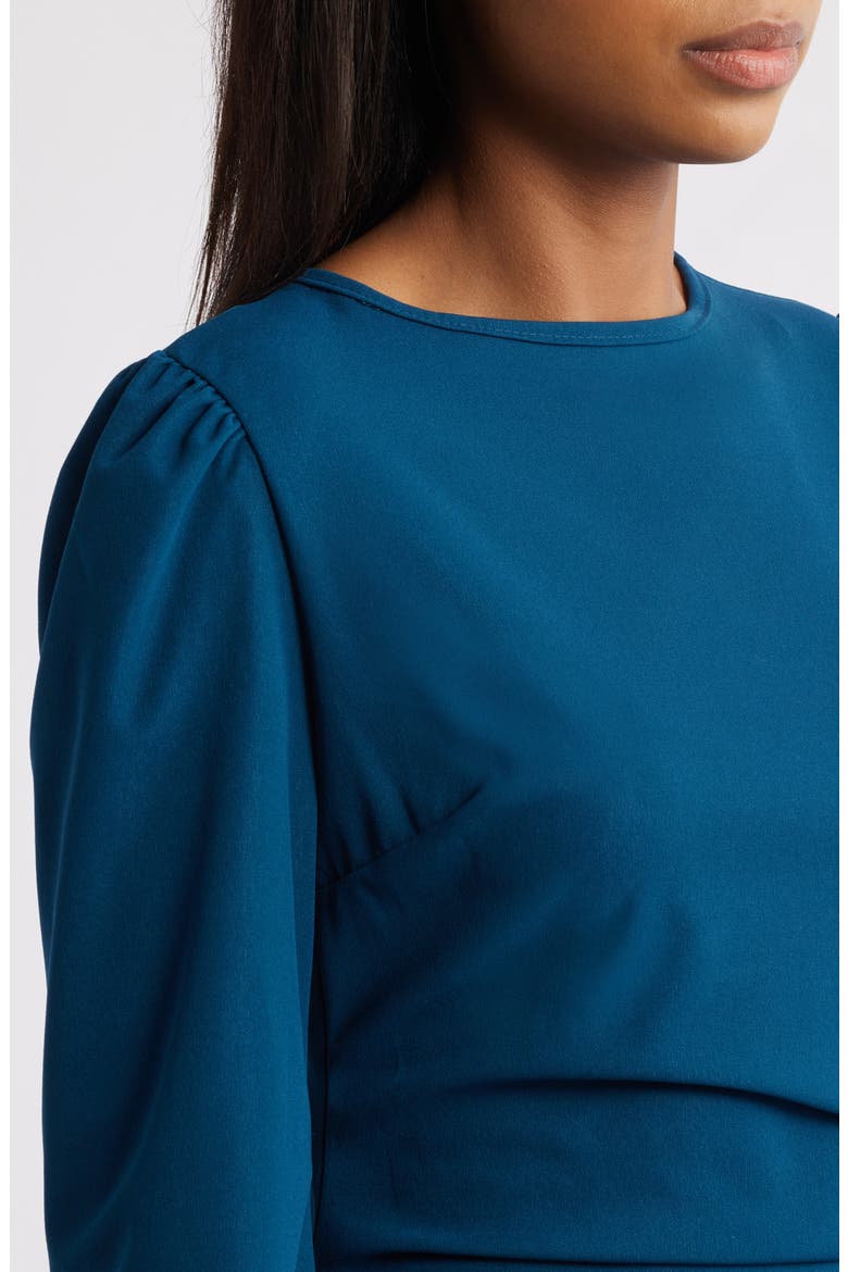 Hendrix Pleated Ruffle Long Sleeve Minidress