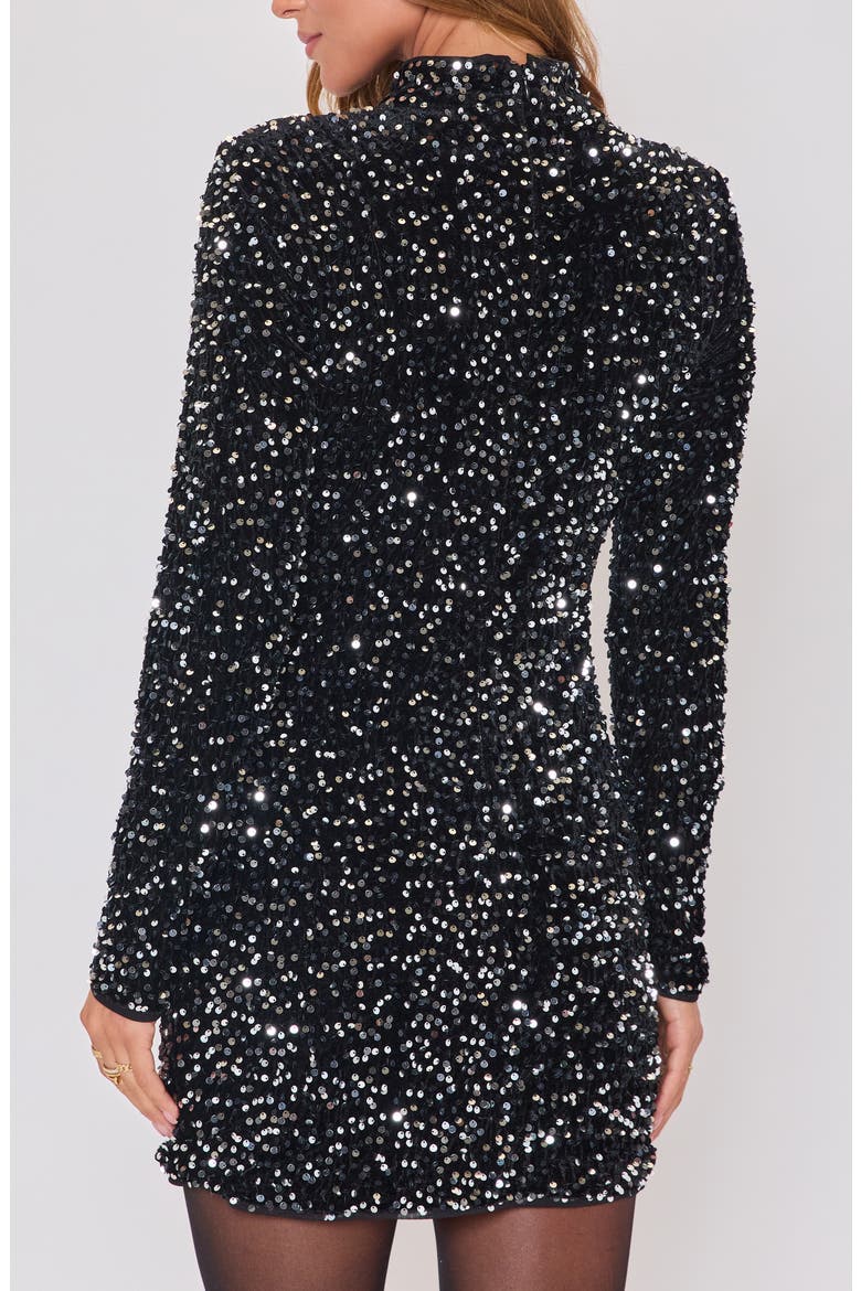 Cheers Sequin Long Sleeve Minidress