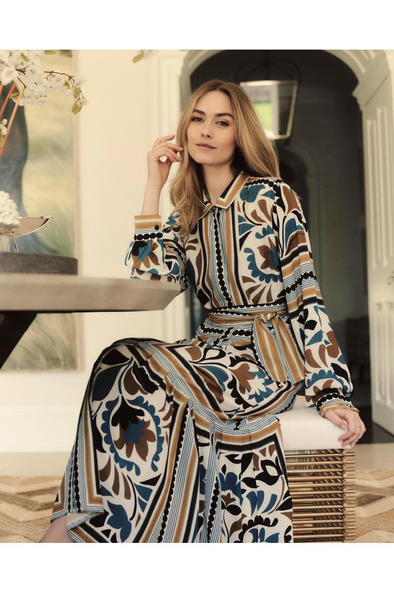 Rowan Printed Midi Shirt Dress