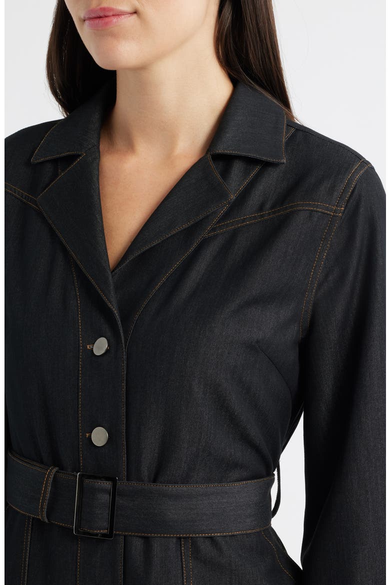 Franny Long Sleeve Denim Mini Shirtdress