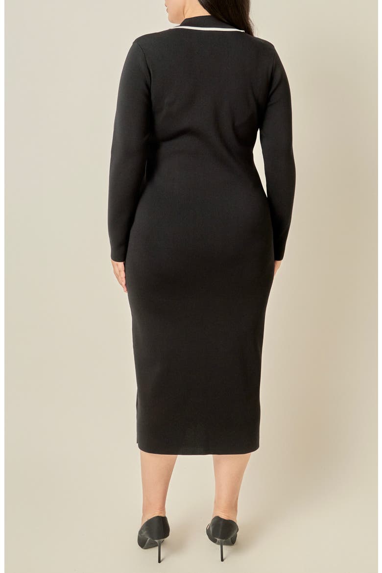 Piped Midi Dress
