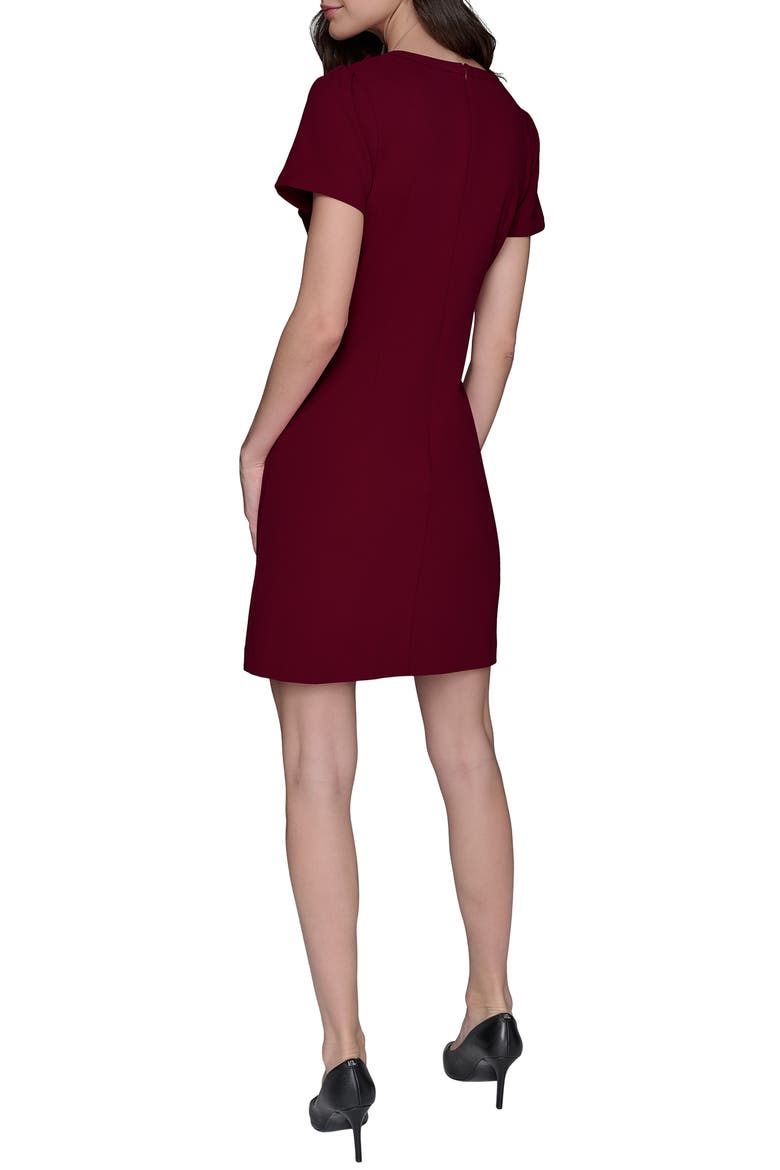 Bow Accent Scuba Crepe Sheath Dress
