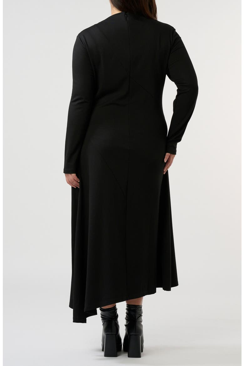 Abagail Asymmetric Hem Midi Sweater Dress