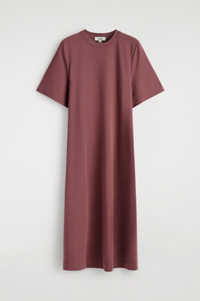 Belt-Detail Midi T-Shirt Dress