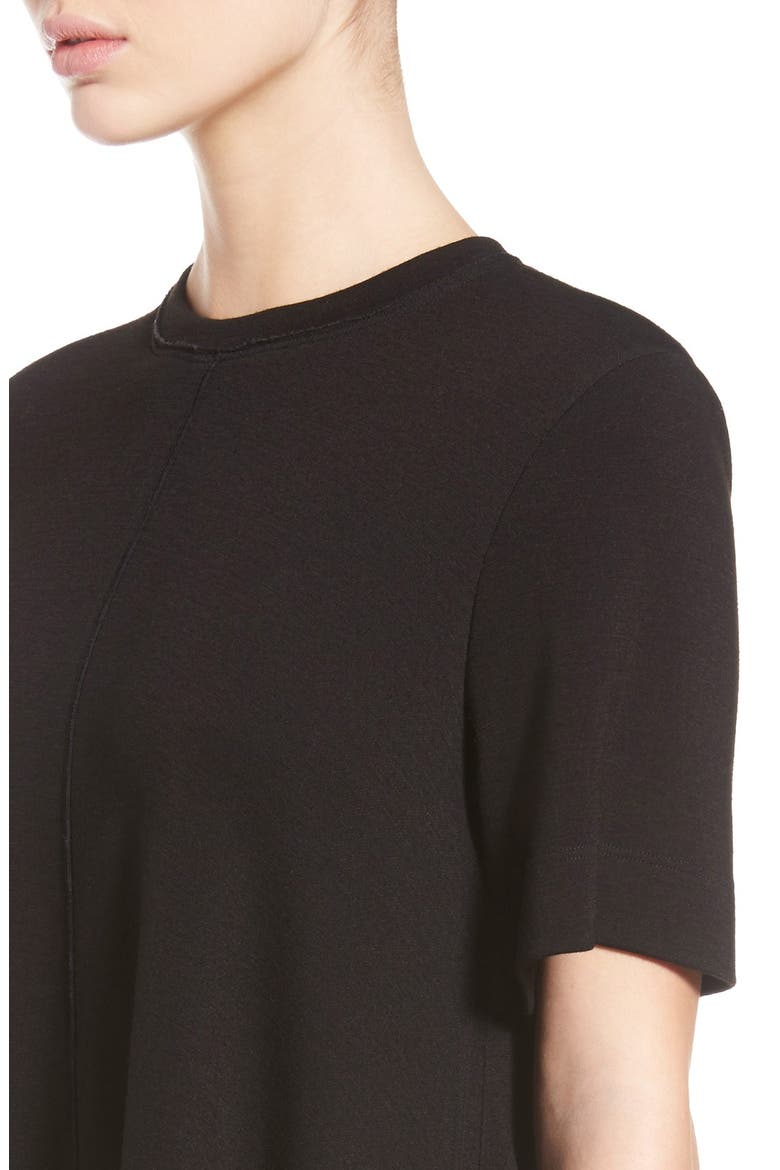 Flared Side Tie Jersey Dress