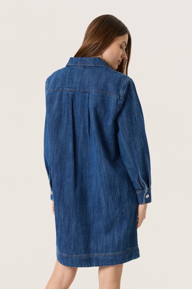 Slzianna Long Sleeve Collar Denim Dress
