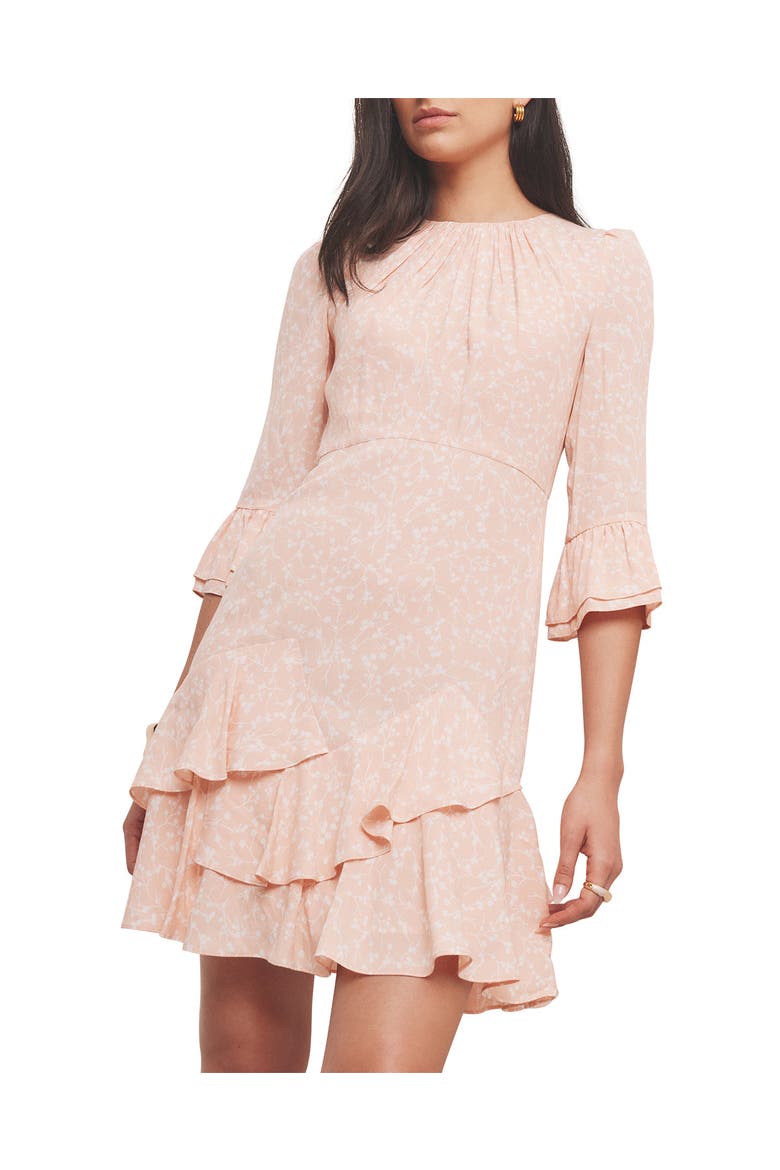 Floral Print Ruffle Mini Dress
