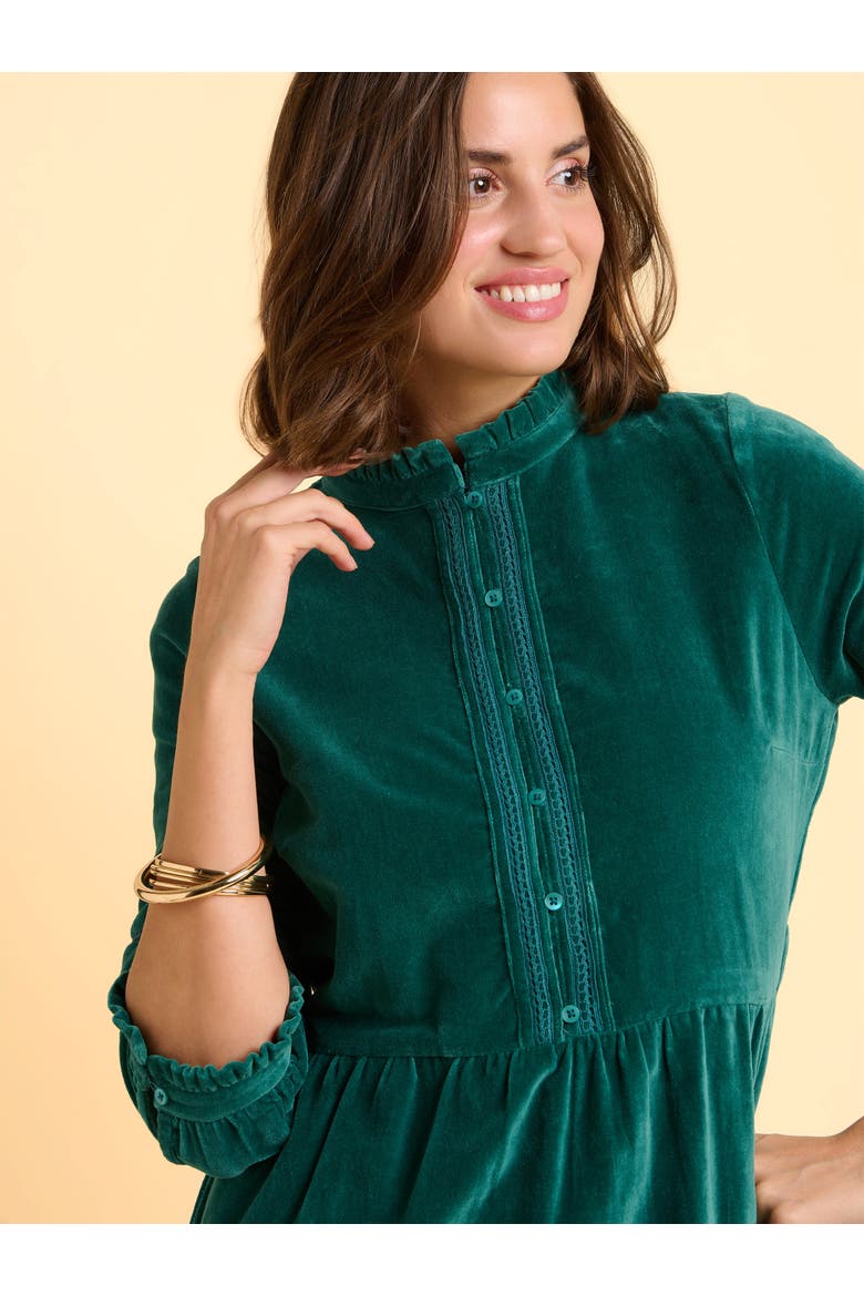 Starry 3/4 Sleeve High Neck Midi Dress