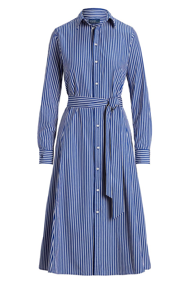 Ashton Long Sleeve Tie Waist Shirtdress