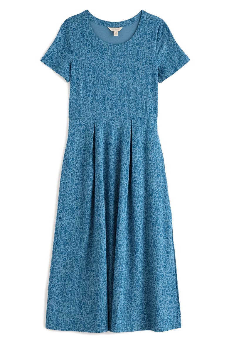 Veronica Floral Stretch Organic Cotton Midi Dress