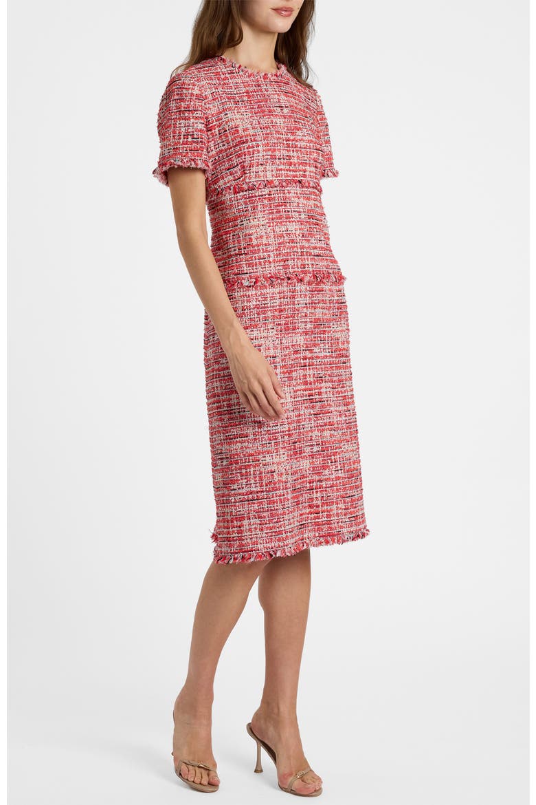 Giulia Short Sleeve Sheath Dress in Modern Tweed