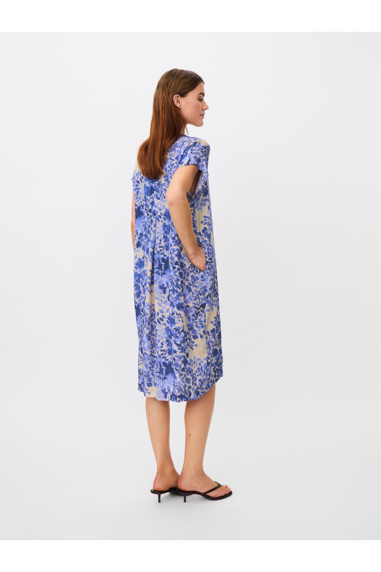 MaOdetto V-Neck Floral Midi Tunic Dress