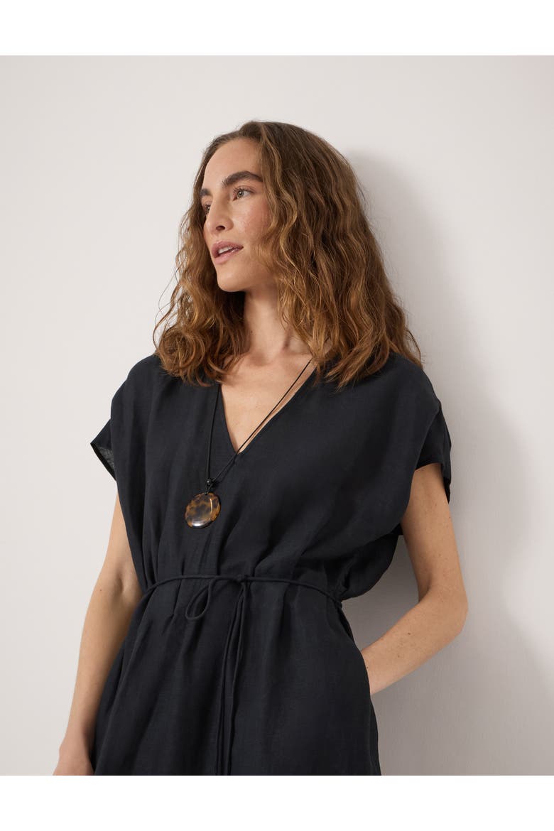 Remy Pleated Linen Blend Midi Dress