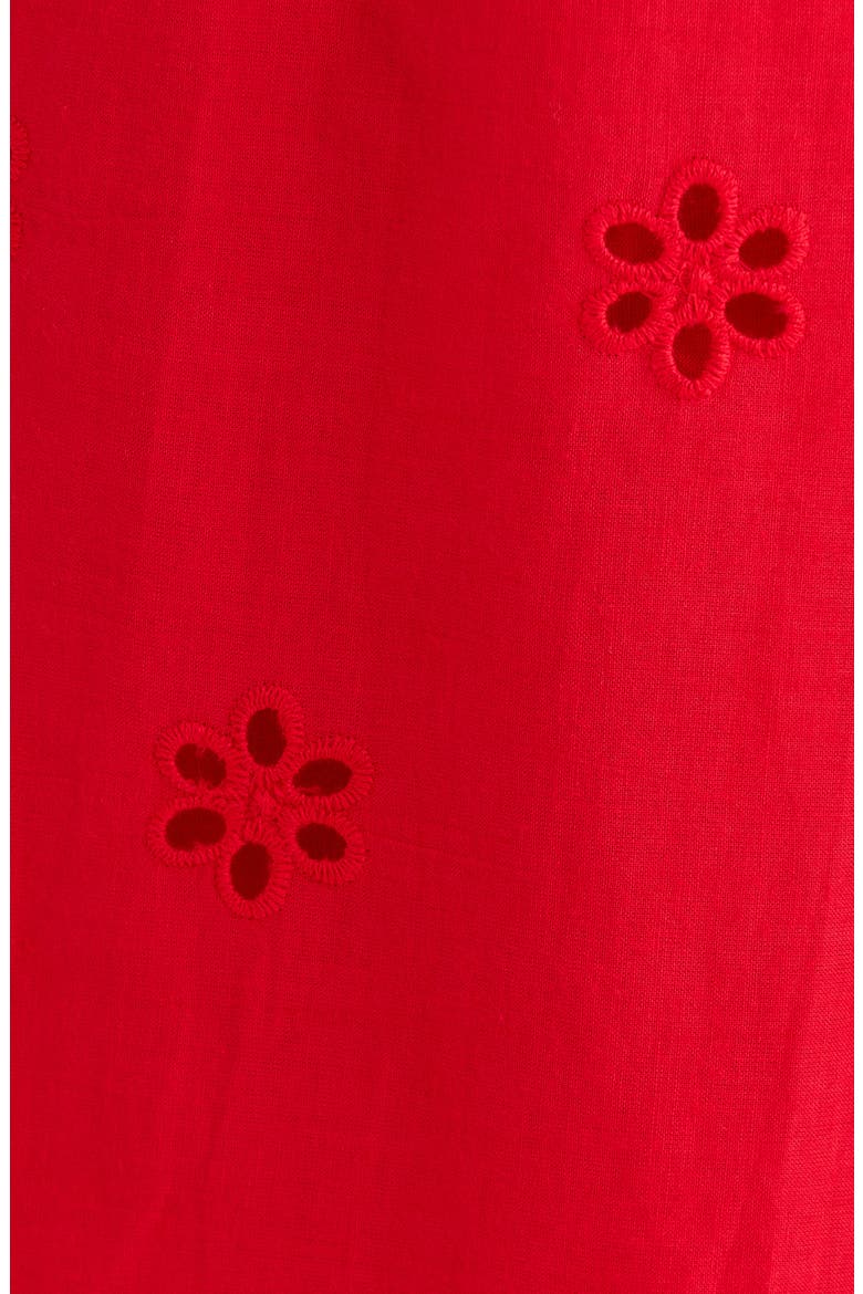 Deana Eyelet Smocked Midi Dress