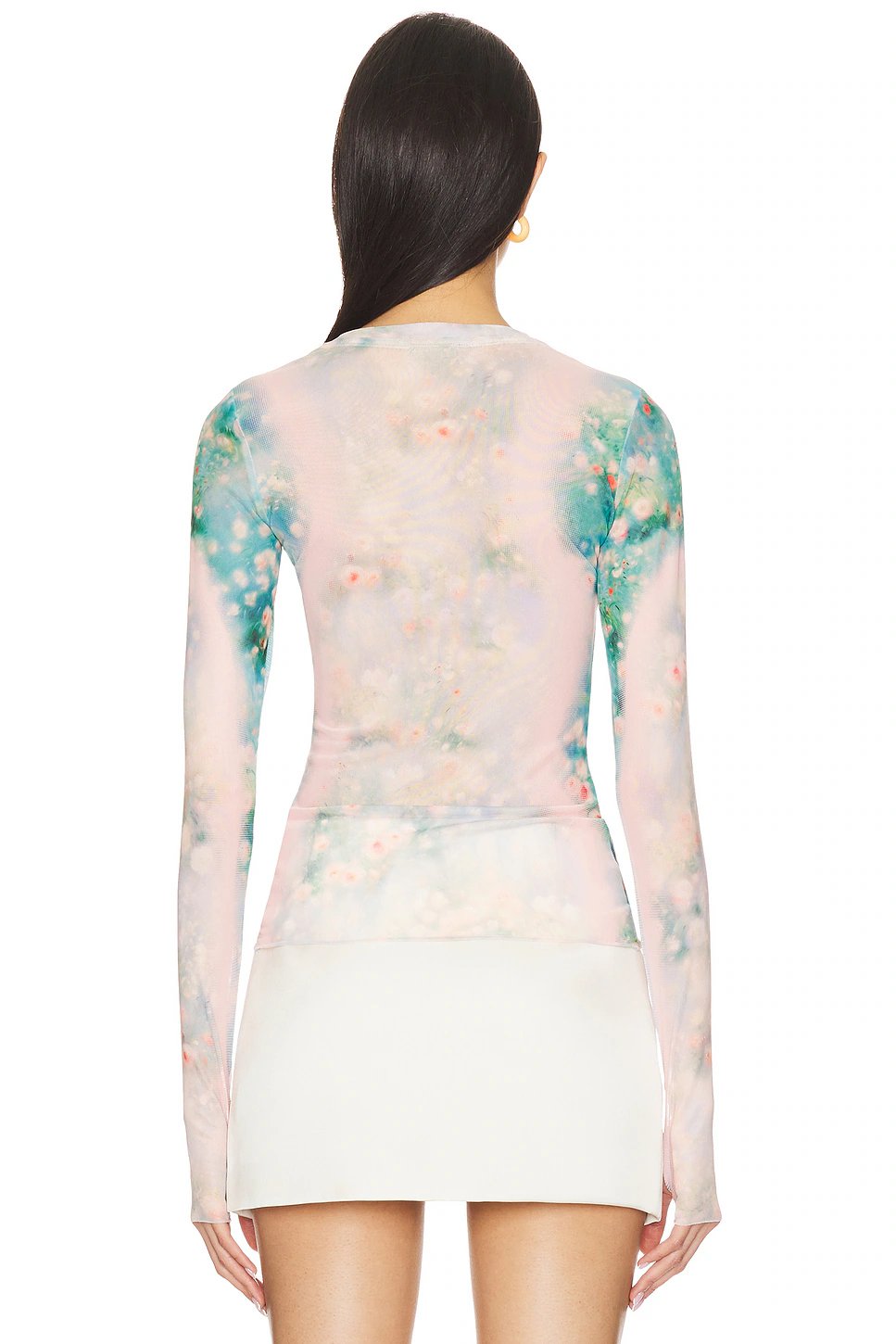 AFRM Kaylee Top in Placed Fog Floral - Image 5