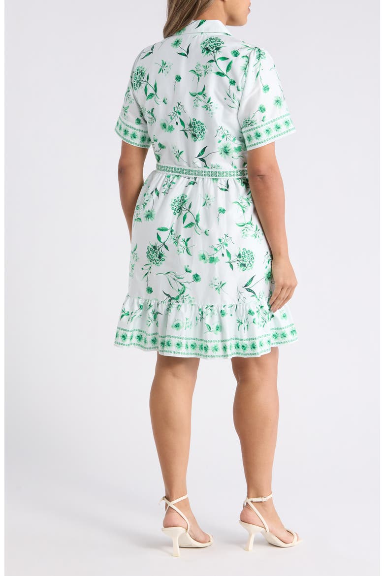 Floral Stretch Cotton Shirtdress