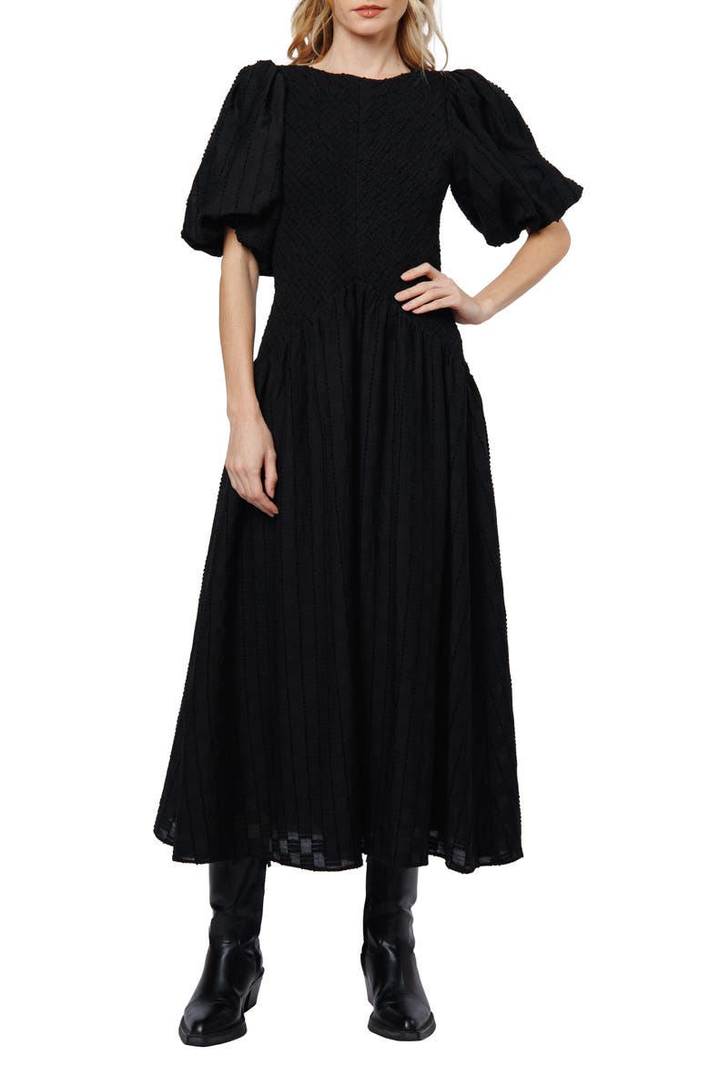 Tahia Textured Midi Dress
