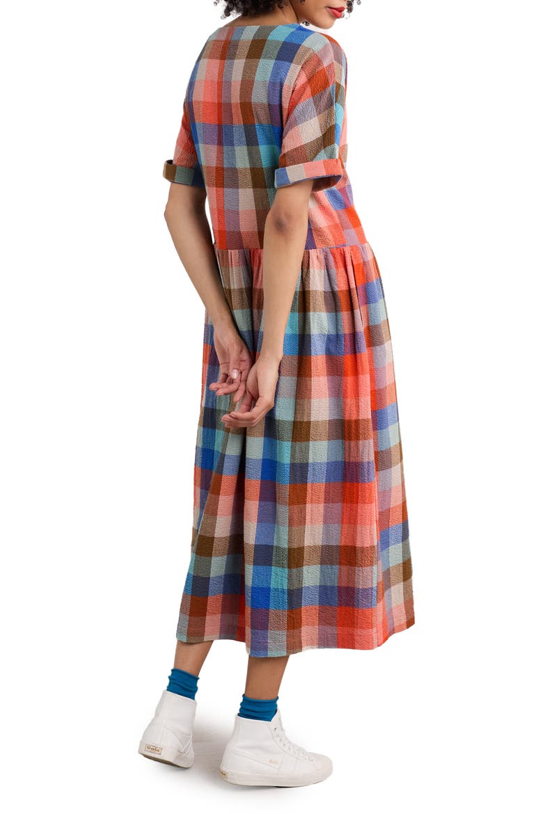 Brouse Check Organic Cotton Midi Dress