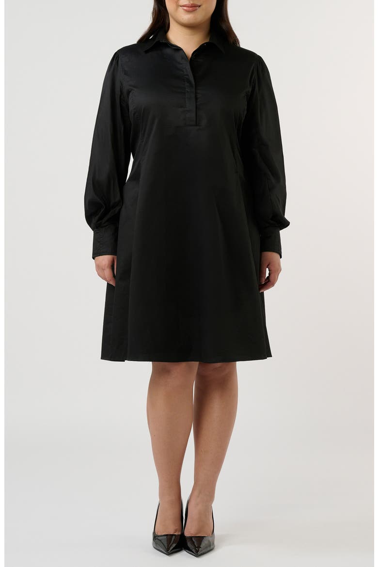 Asher Long Sleeve Cotton Shirtdress