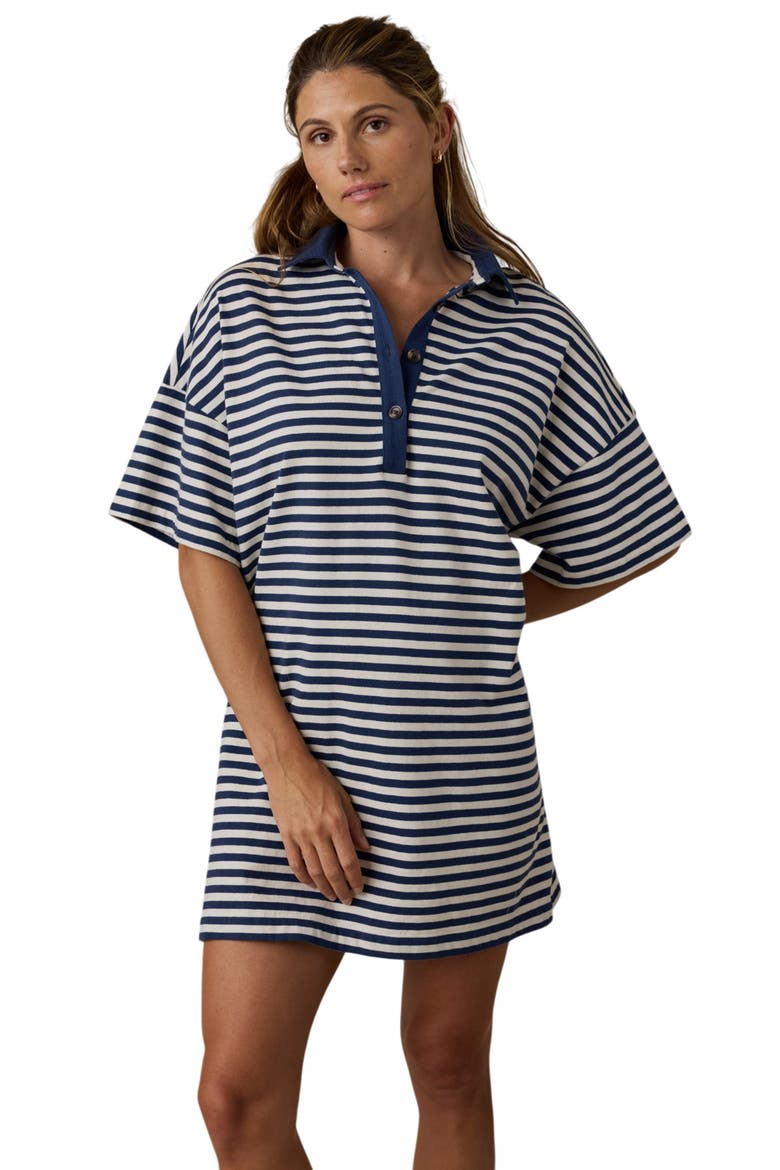 Stripe Cotton Polo Dress
