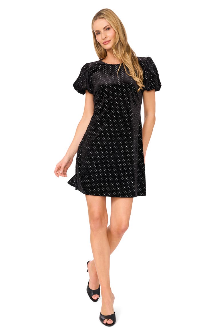 Velvet Bubble Sleeve Dress