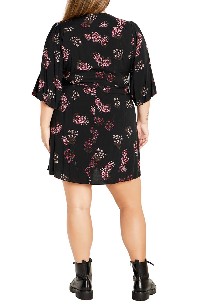 Camila Floral Faux Wrap Dress