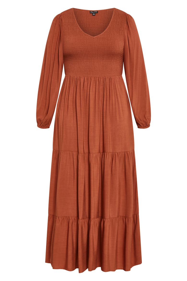 Leona Tiered Long Sleeve Maxi Dress