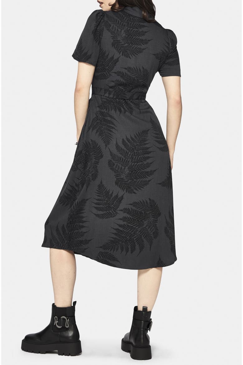 Ruin Fern Button Midi Shirt Dress