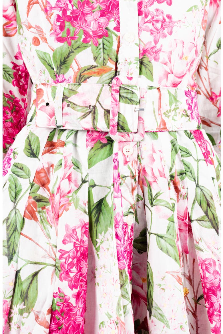 Lilac Flower Midi Shirtdress