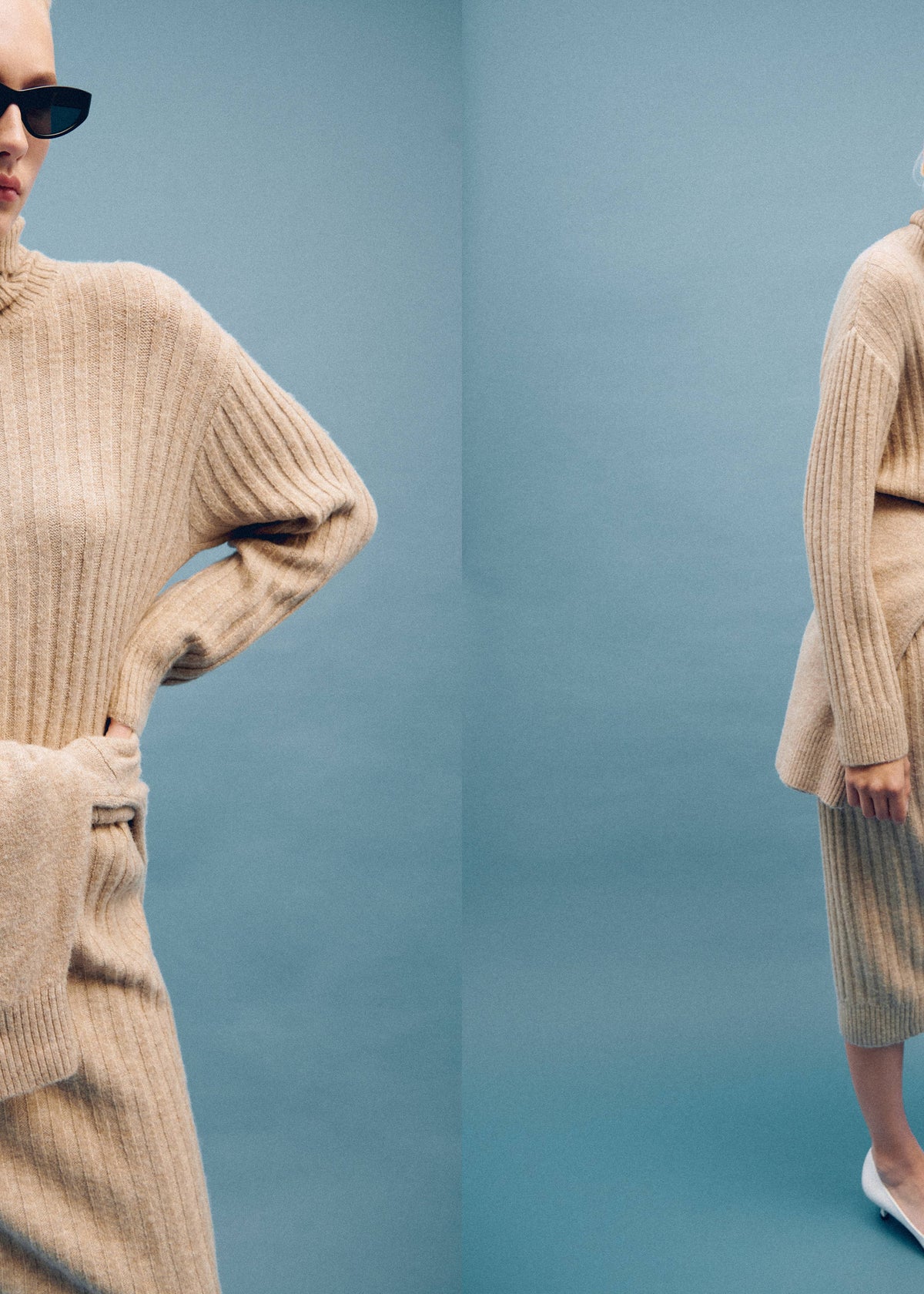 Ribbed turtleneck dress